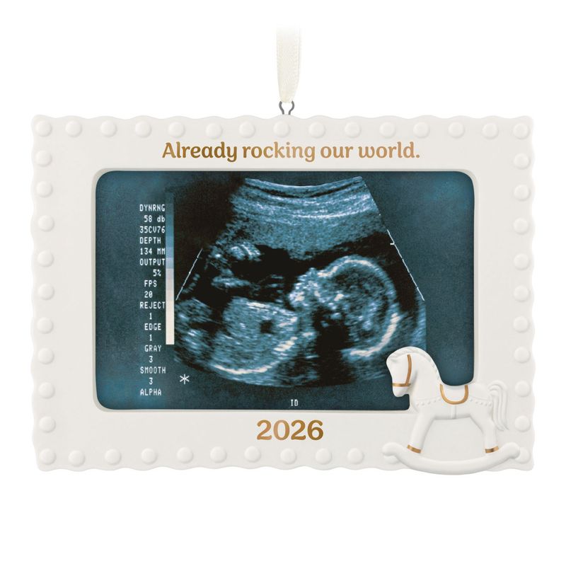 Hallmark Already Rocking Our World 2026 Photo Frame Porcelain Ornament