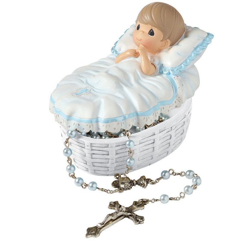 Baptized In His Name, Box With Rosary, For Boy