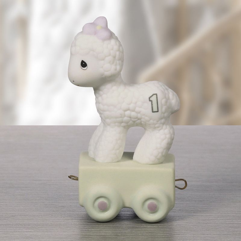 Birthday Train, Age 1, Happy Birthday Little Lamb Figurine