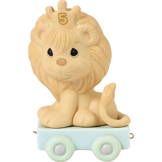 Birthday Train, Age 5, This Day Is Something To Roar About Figurine