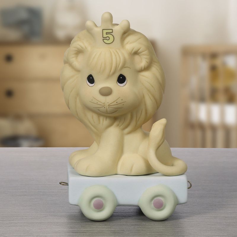 Birthday Train, Age 5, This Day Is Something To Roar About Figurine