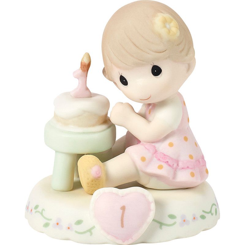 Growing In Grace, Age 1, Brunette Girl Figurine