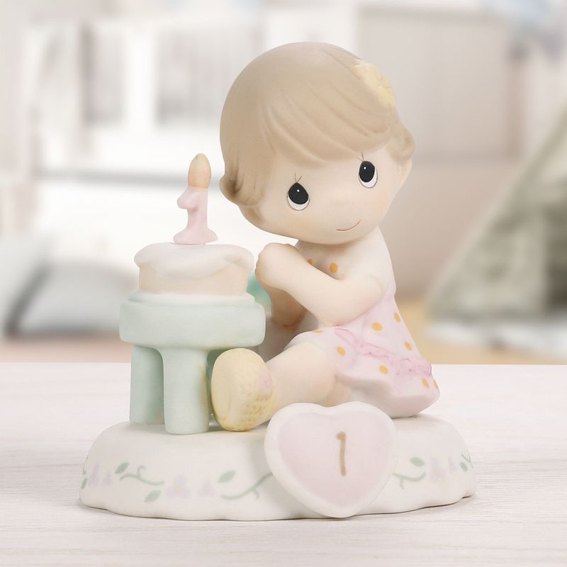 Growing In Grace, Age 1, Brunette Girl Figurine