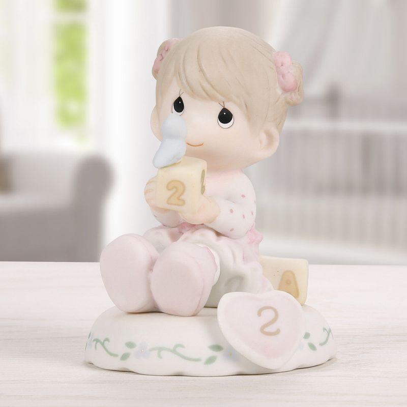 Growing In Grace, Age 2, Brunette Girl Figurine