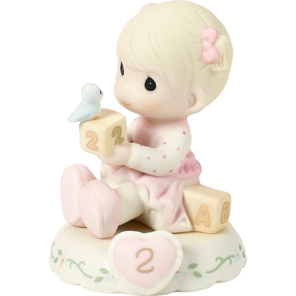 Growing In Grace, Age 2, Blonde Girl Figurine