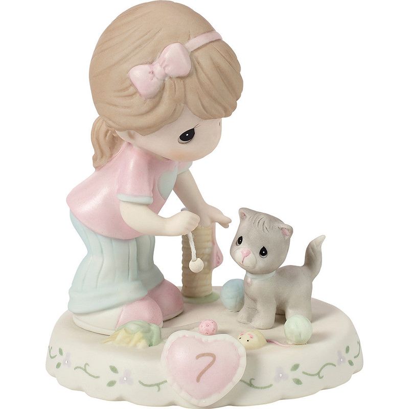 Growing In Grace, Age 7, Brunette Girl Figurine