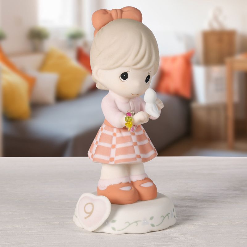 Growing In Grace, Age 9, Brunette Girl Figurine