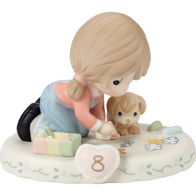 Growing In Grace, Age 8, Brunette Girl Figurine