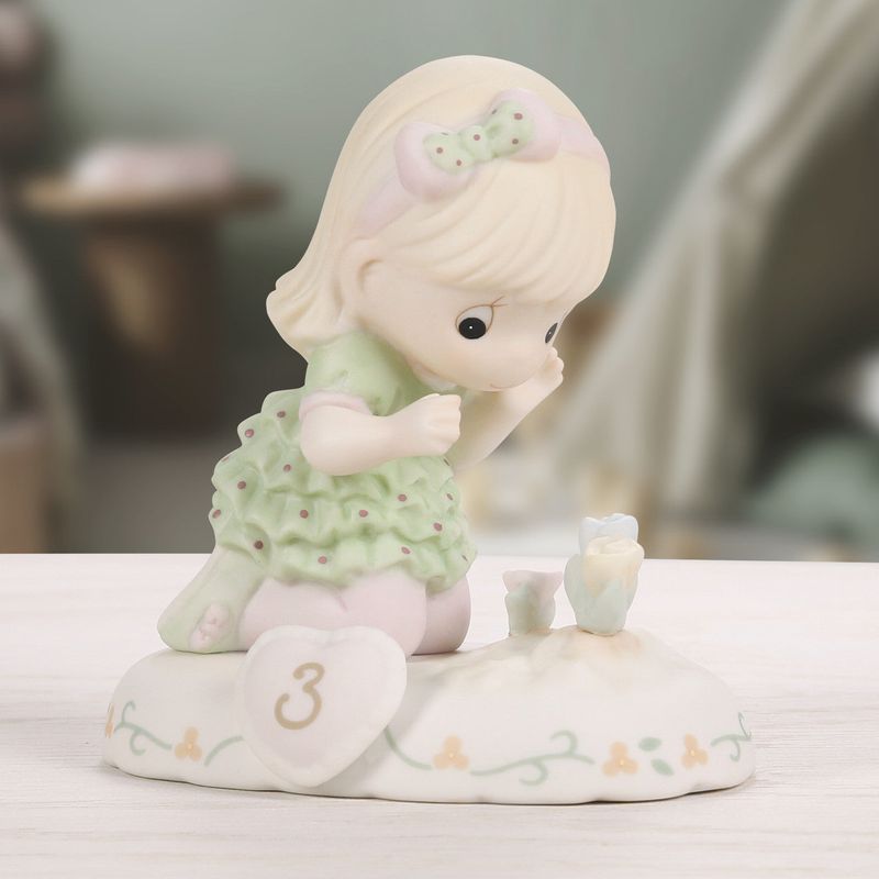 Growing In Grace, Age 3, Blonde Girl Figurine