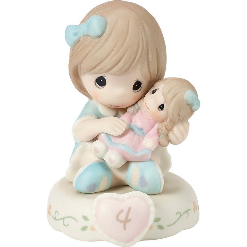 Growing In Grace, Age 4, Brunette Girl Figurine