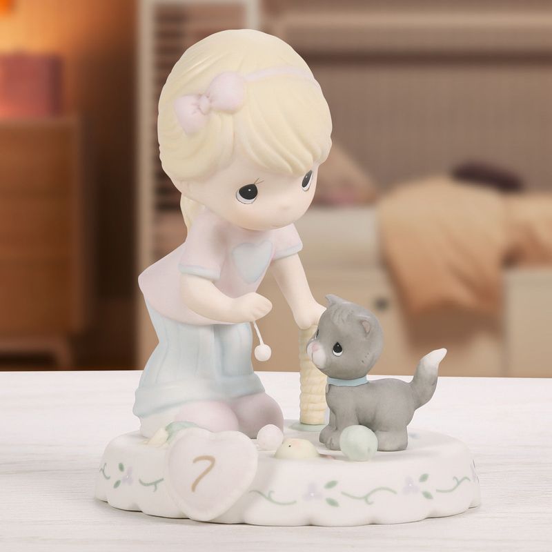 Growing In Grace, Age 7, Blonde Girl Figurine
