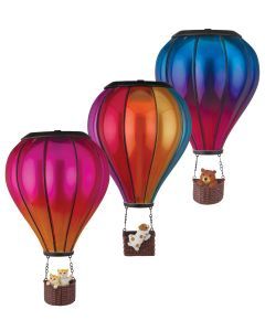Solar Hot Air Balloon Sconce Wall Decor 12.75"