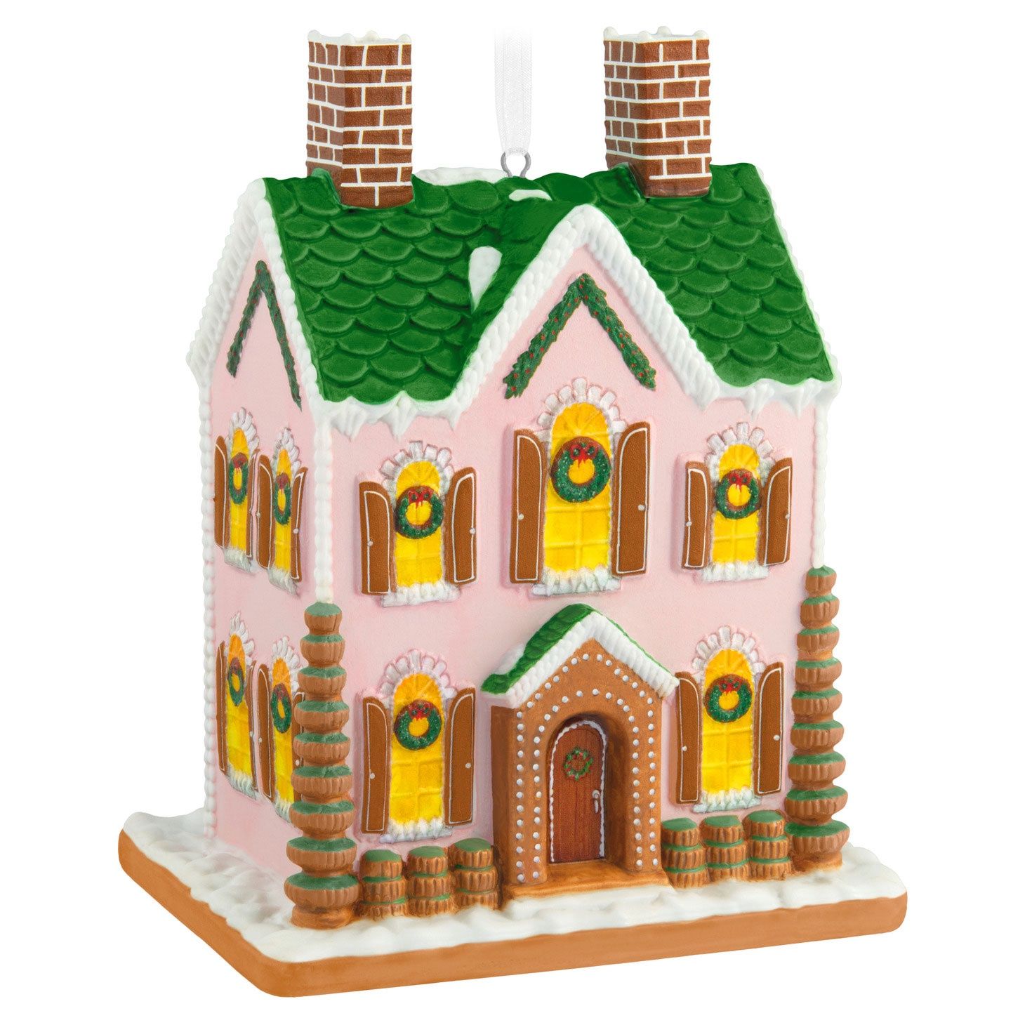Hallmark Gorgeous Gingerbread House Porcelain Ornament