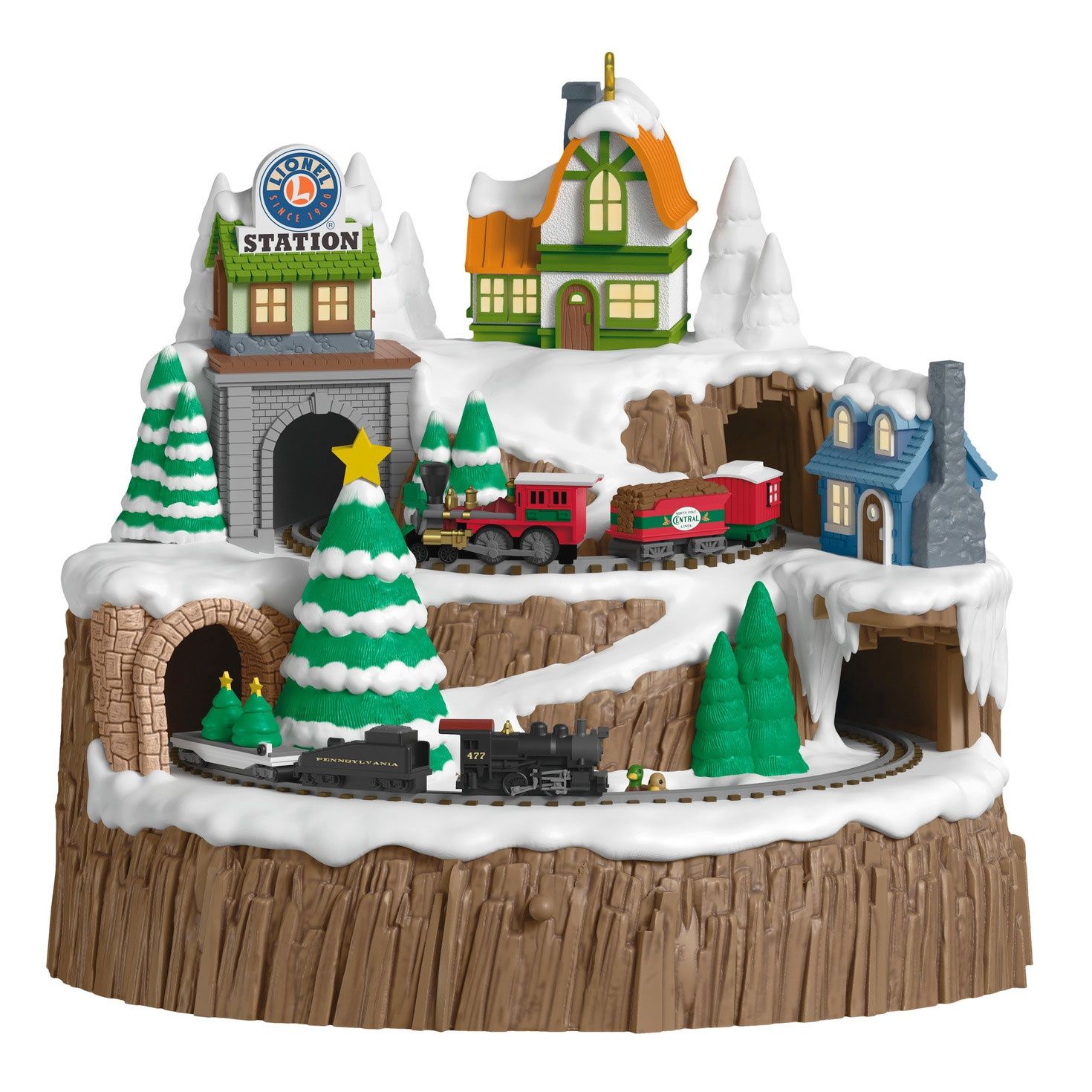 Hallmark Lionel® Christmas Mountain Musical Ornament With Light and Motion
