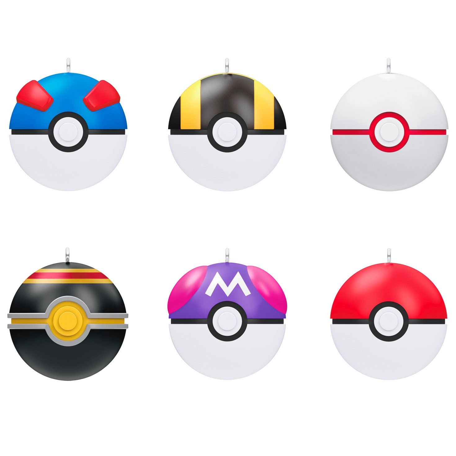 Hallmark Pokémon Poké Ball Ornaments, Set of 6