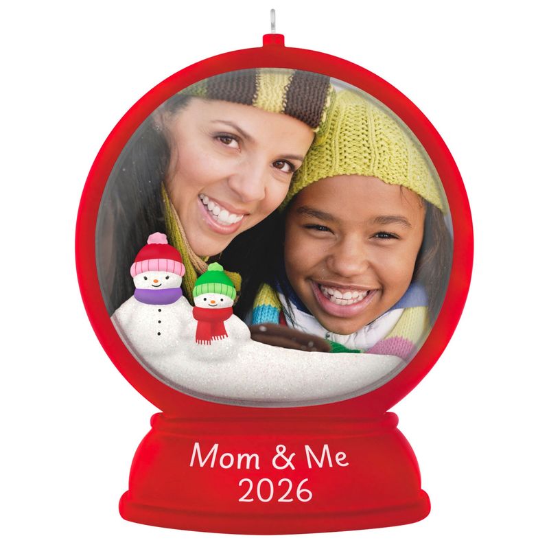 Hallmark Mom and Me Snow Globe 2026 Photo Frame Ornament