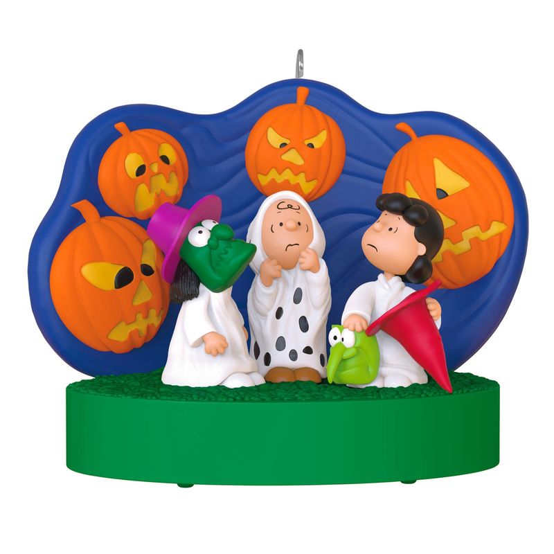 Hallmark The Peanuts® Gang 60th Anniversary Spooked Trick-or-Treaters Ornament With Light and Sound