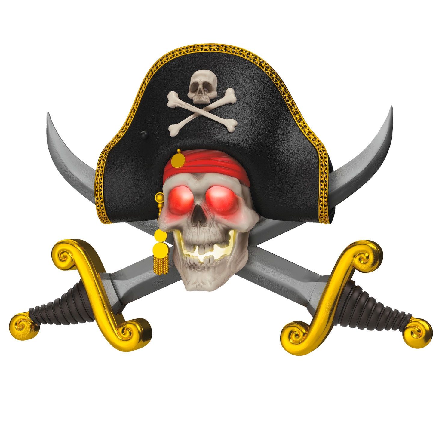 Hallmark Disney Pirates of the Caribbean Collection The Talking Skull Ornament With Light and Sound