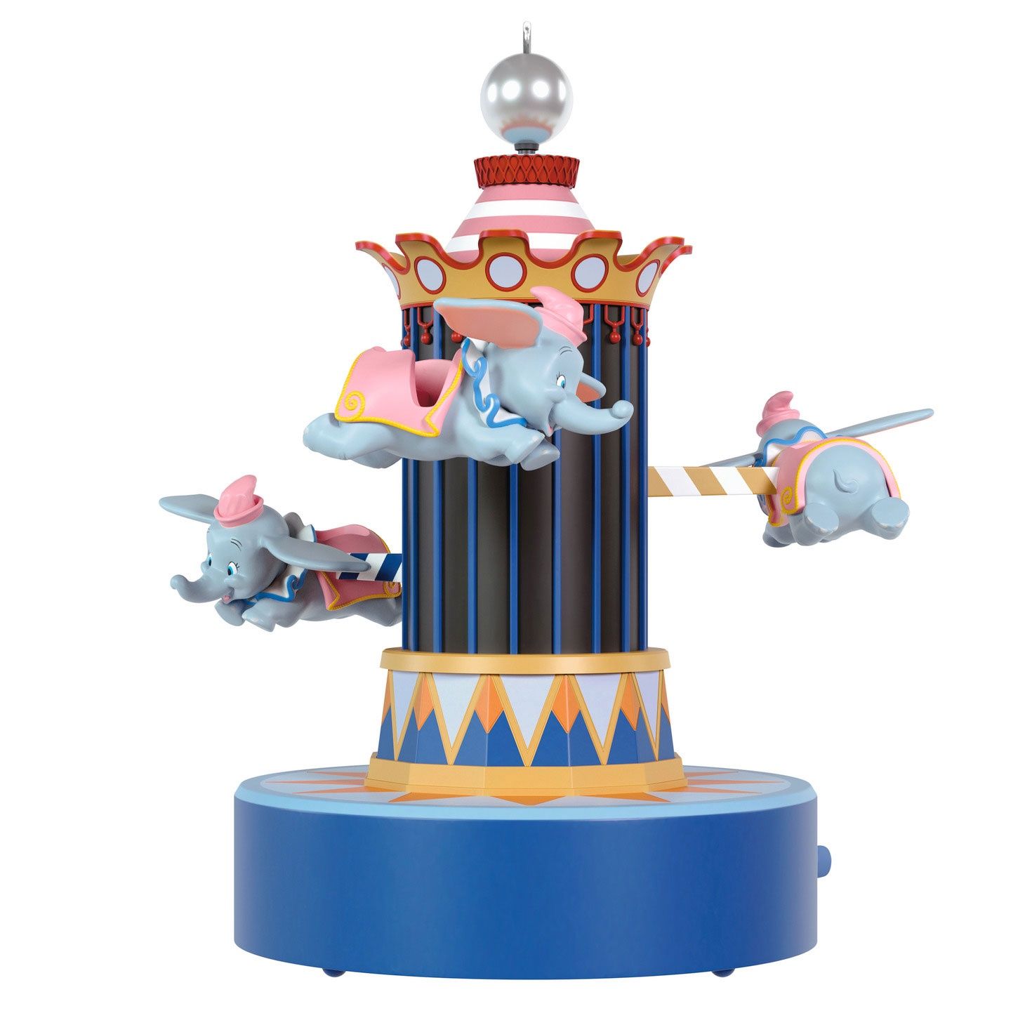 Hallmark Disney Parks Memories 70 Years of Disneyland Dumbo the Flying Elephant Musical Ornament With Light and Motion