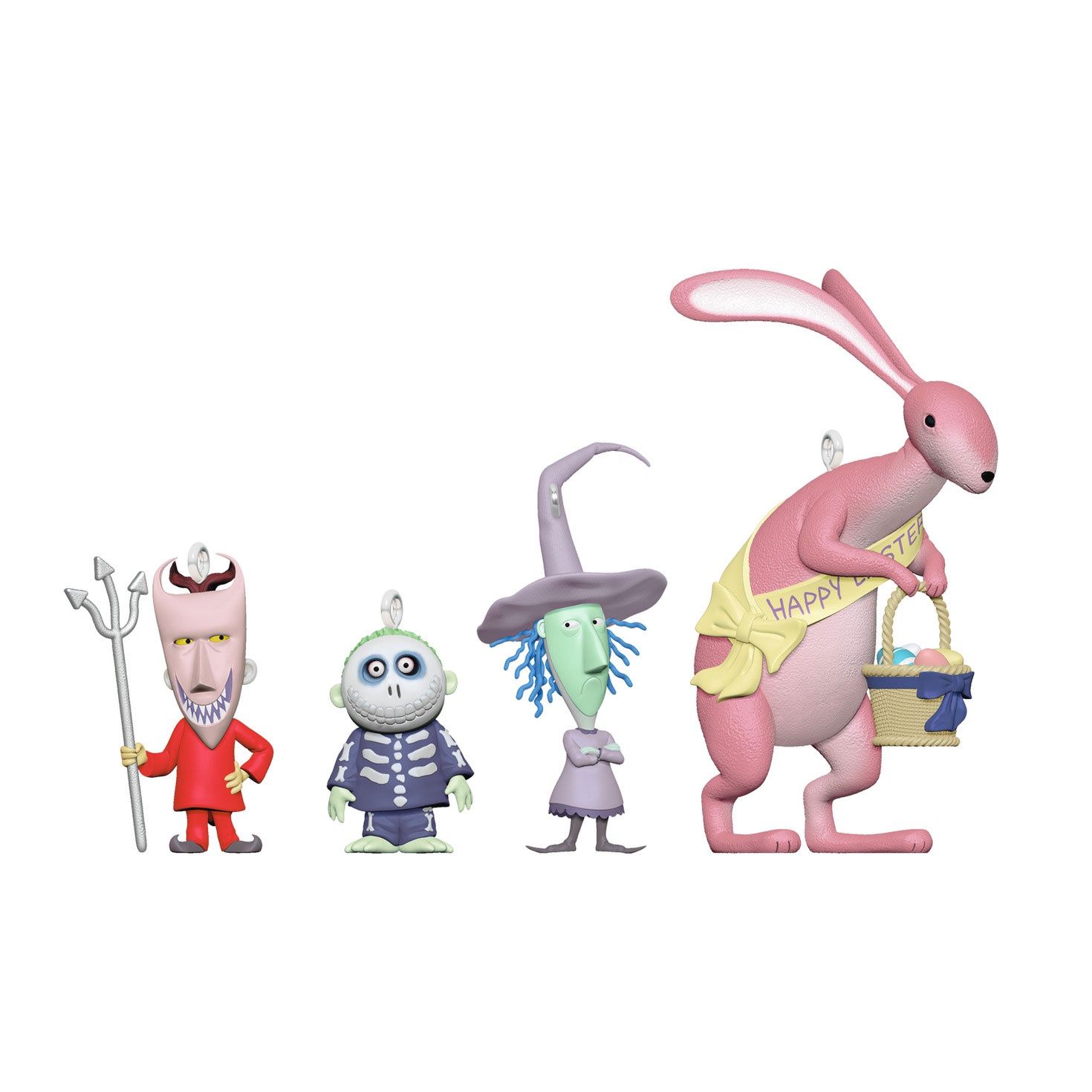 Hallmark Disney Tim Burton's The Nightmare Before Christmas Citizens of Halloween Town Collection 2 Ornaments, Set of 4