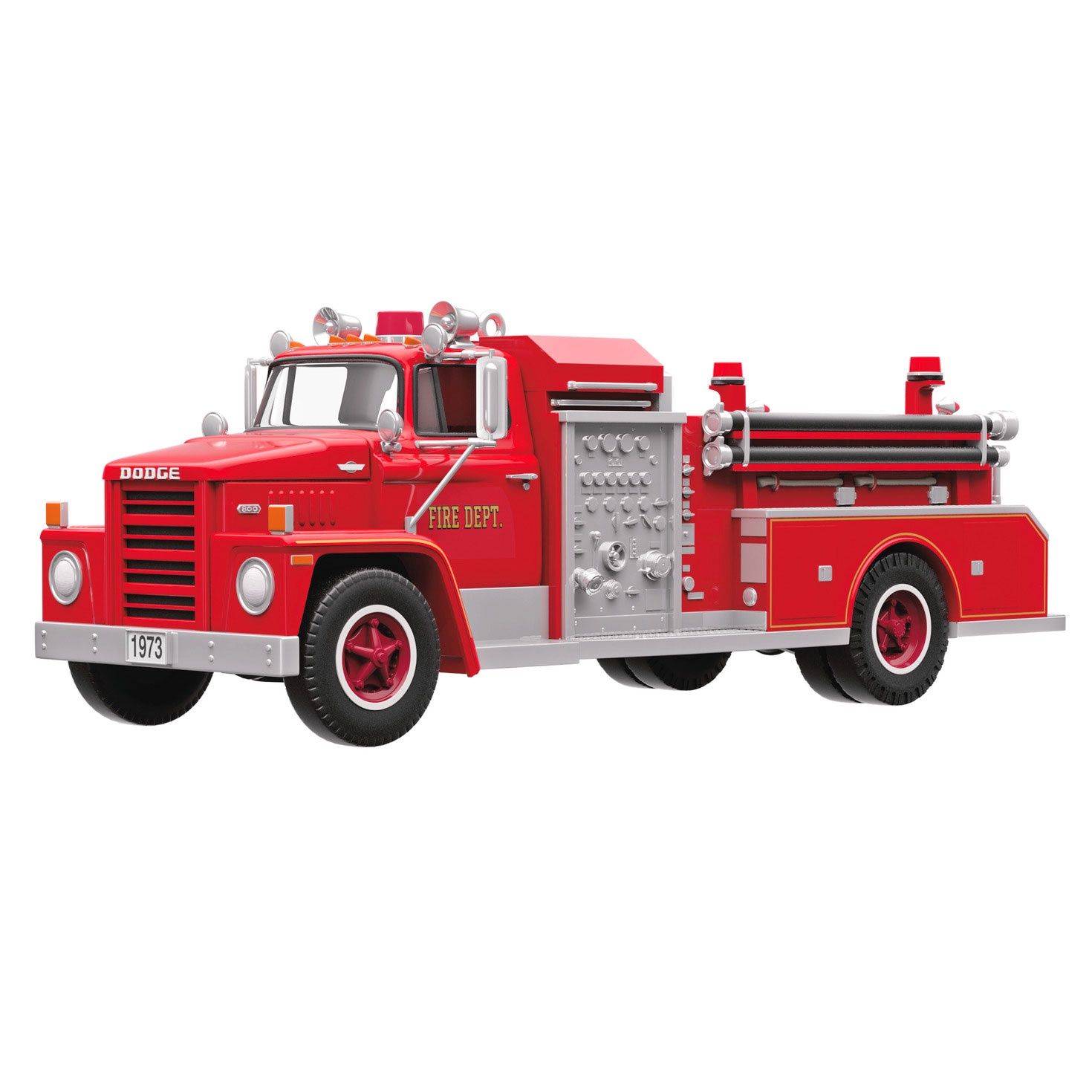 Hallmark Fire Brigade 1973 Dodge C800 Fire Engine 2026 Ornament With Light