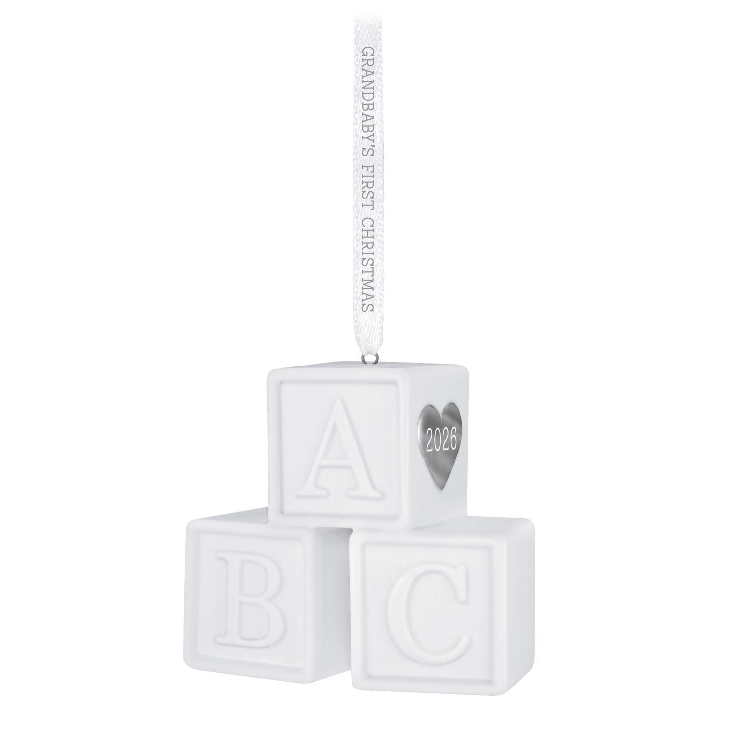 Hallmark Grandbaby's First Christmas Blocks 2026 Porcelain Ornament
