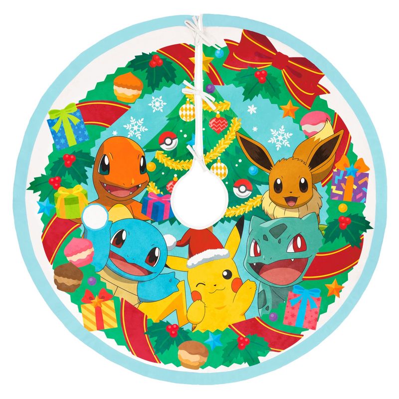 Hallmark Pokémon Holiday Fabric Tree Skirt, 48"