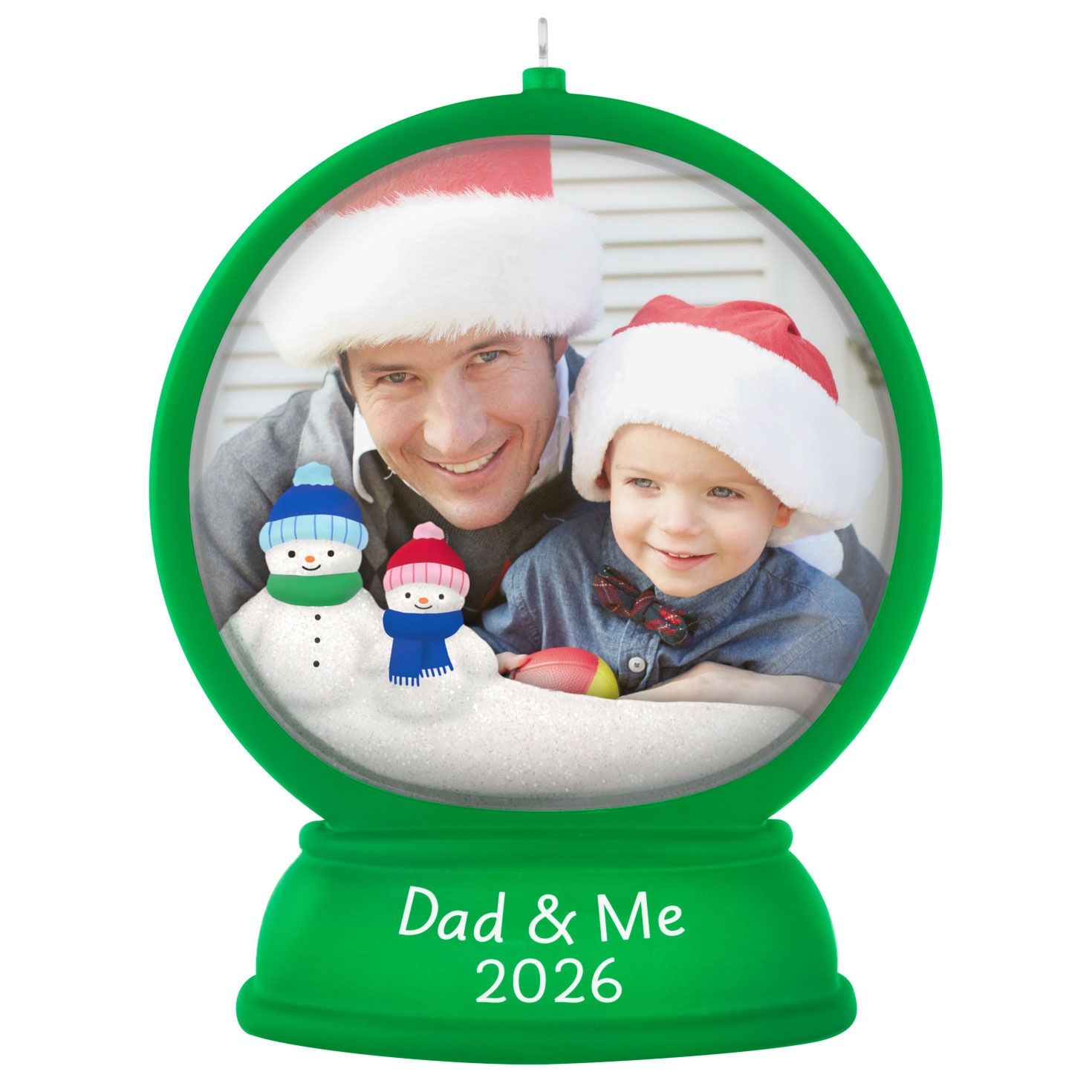 Hallmark Dad and Me Snow Globe 2026 Photo Frame Ornament