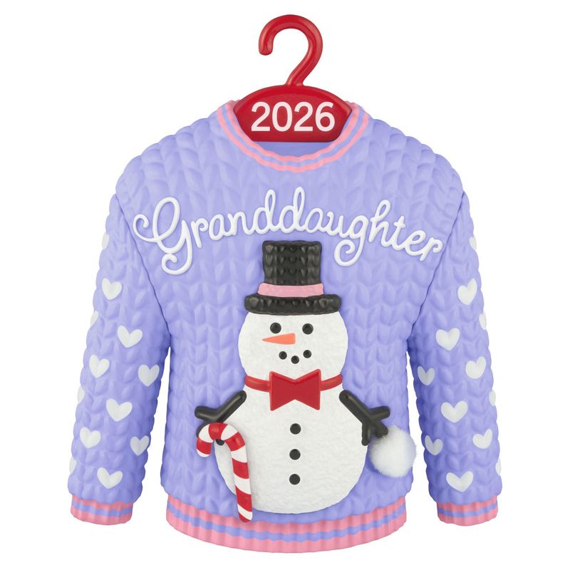 Hallmark Granddaughter Snowman Sweater 2026 Ornament
