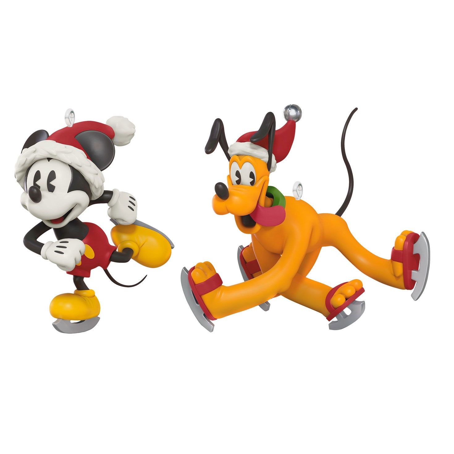 Hallmark Mini Disney Mickey and Friends Gliding and Sliding Ornaments, Set of 2