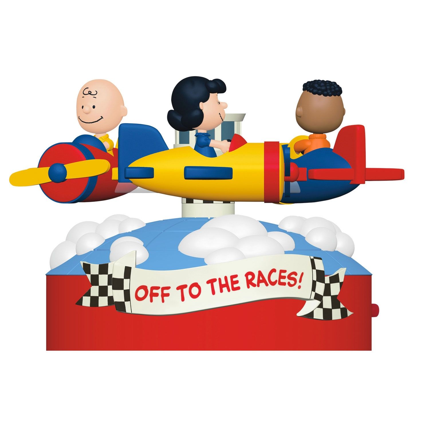 Hallmark The Peanuts® Gang Off to the Races! Musical Ornament With Motion