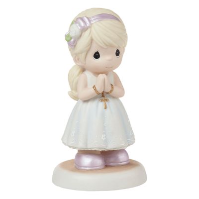 Blessings On Your First Communion Figurine, Blonde Hair/Light Skin Girl