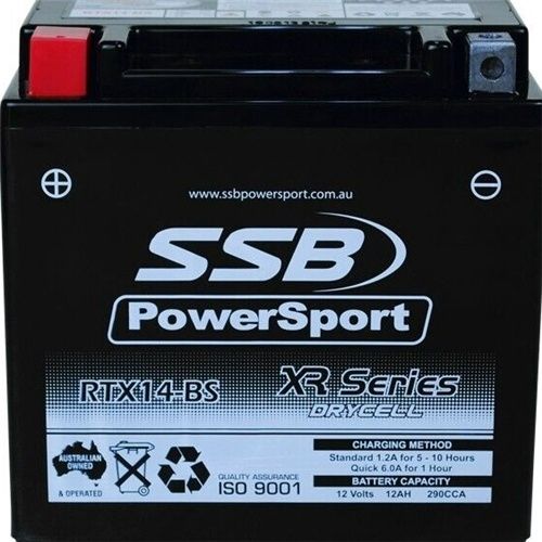 SSB XR Series High Performance AGM Motorcycle Battery (RTX14-BS)