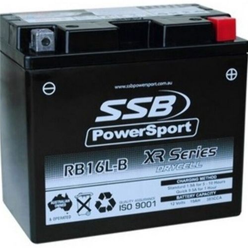 SSB XR Series High Performance AGM Motorcycle Battery (RB16L-B)