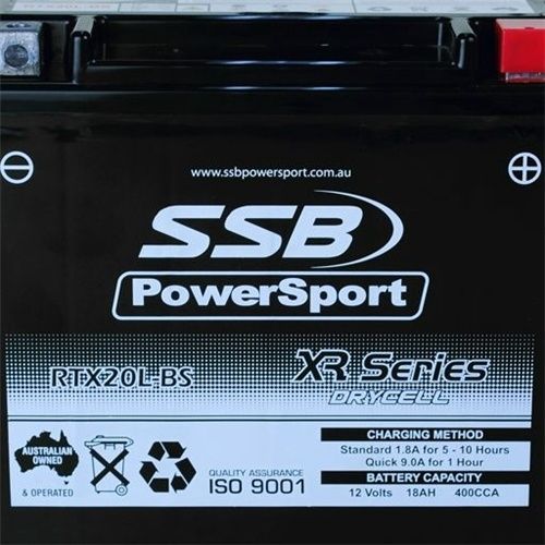 SSB XR Series High Performance AGM Motorcycle Battery (RTX20L-BS)