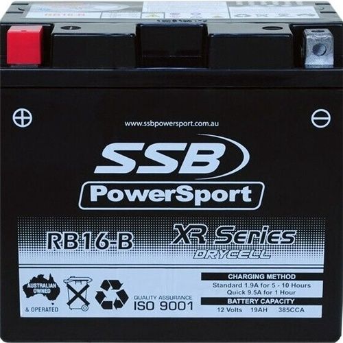 SSB XR Series High Performance AGM Motorcycle Battery (RB16-B)