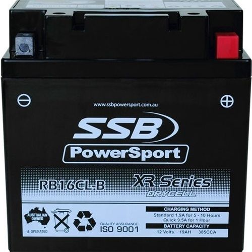 SSB XR Series High Performance AGM Motorcycle Battery (RB16CL-B)