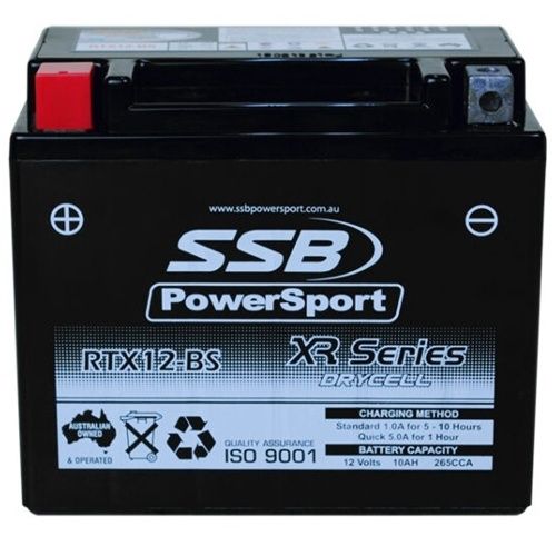 SSB XR Series High Performance AGM Motorcycle Battery (RTX12-BS)