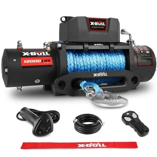 X-BULL 12V Electric Winch 12000LBS (5.4 Ton) Synthetic Rope Winch