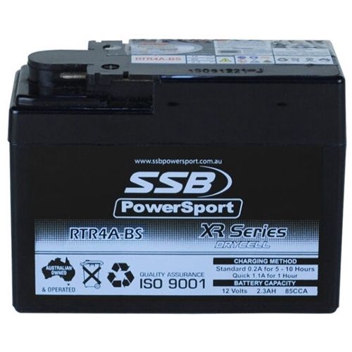 SSB RTR4A-BS XR Series Motorcycle Battery