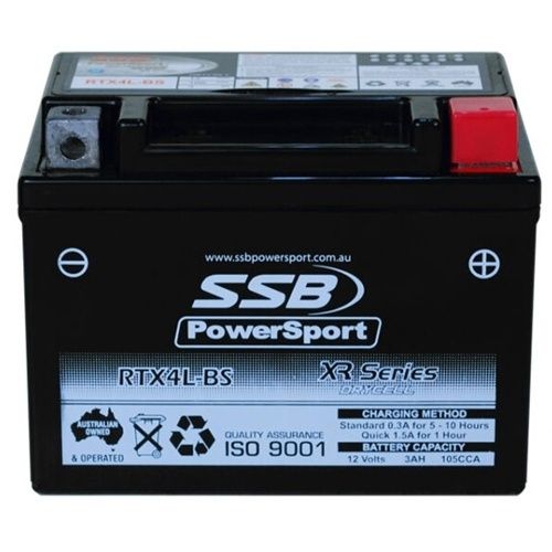 SSB XR Series High Performance AGM Motorcycle Battery (RTX4L-BS)