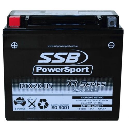 SSB XR Series High Performance AGM Motorcycle Battery (RTX20-BS)