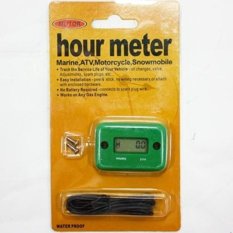 Green Waterproof Hour Meter