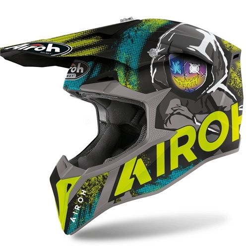 Airoh Wraap 'Alien' Yellow Matt Helmet (Lge)