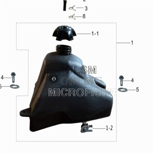 Kayo TSD110 Fuel Tank Assembly