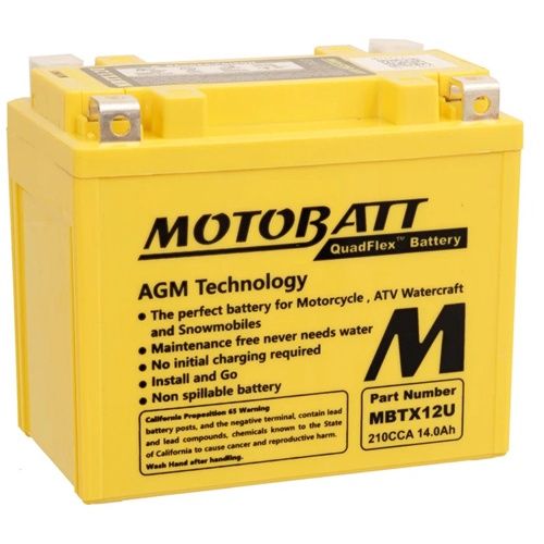 Motobatt Battery Quadflex AGM - MBTX12U