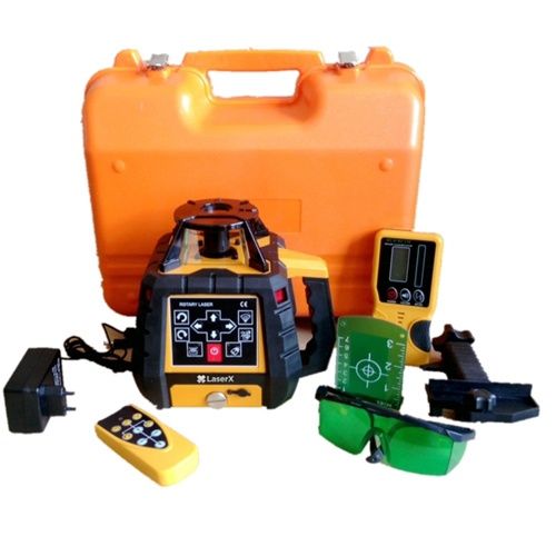 LaserX Green Beam Dual Grade Rechargeable Motorised Rotary Laser