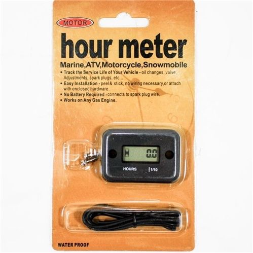 Black Waterproof Hour Meter