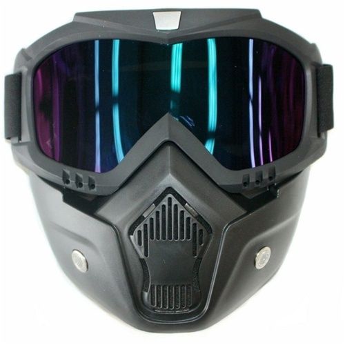Full Face Paintball Airsoft Mask Motorcycle Goggle Tactical Detachable Face Mask