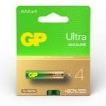 GP24AUC4   AAA Ultra Alkaline Battery Card of 4